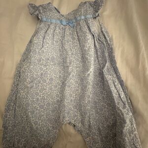 Trotters lily rose Blue Floral Kids One Piece